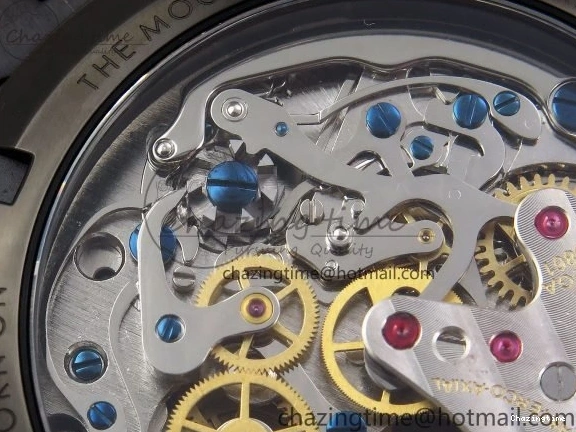 0307 Speedmaster Black Benom PVD Moon RMF Best Edition on PVD Bracelet Lemania HW WrinkleFree 7727